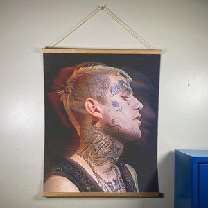 Lil Peep Canvas Wooden Gold Hanger